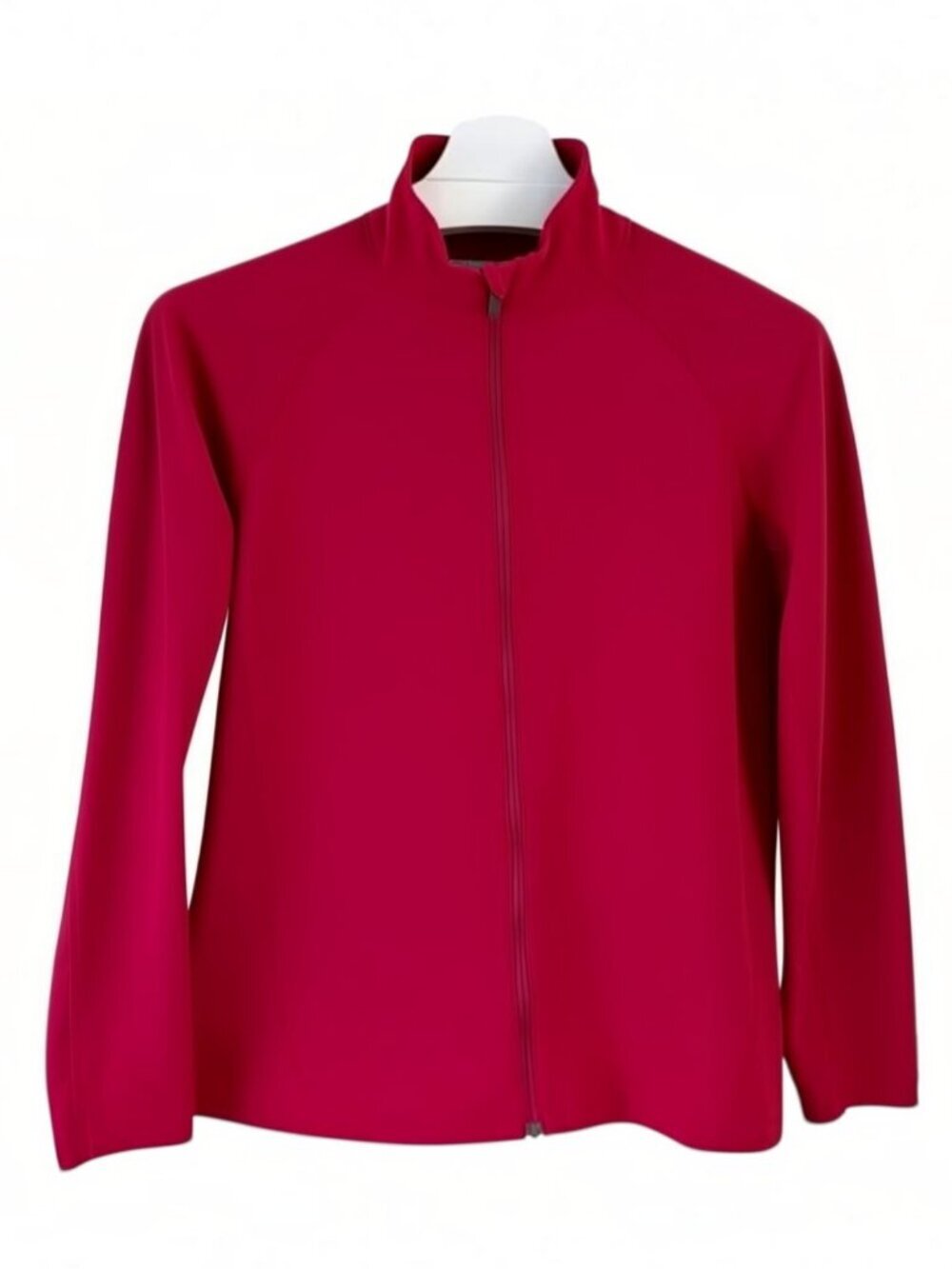 SALOMON red full zip athletic training jacket women's m